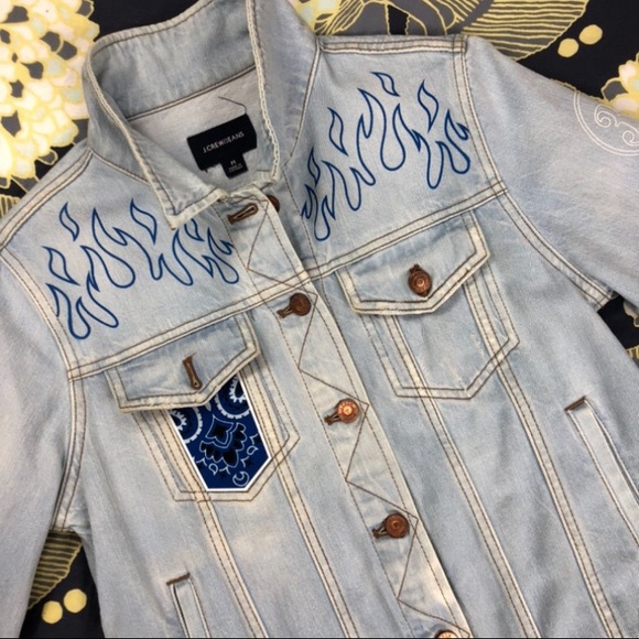 J.Crew brand, custom designed, vintage washed denim jacket.